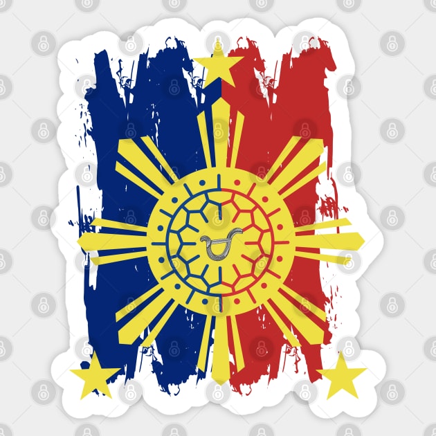Philippine Flag / 3 Stars & Sun / Baybayin - MA Sticker by Pirma Pinas